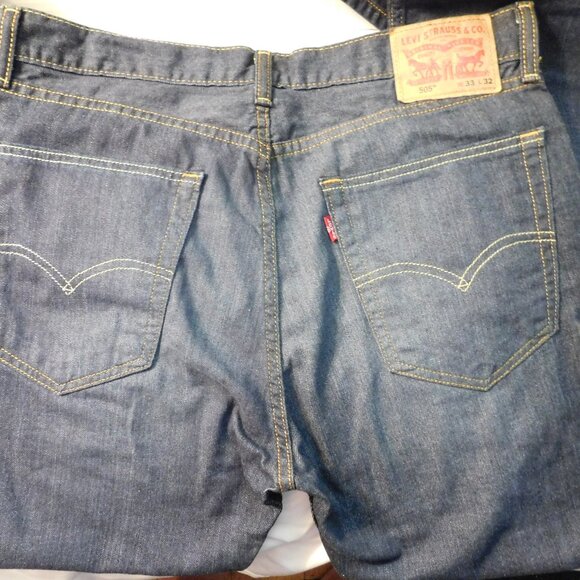 LEVI'S 505 Regular Fit Jeans Size Men's 33x32 NEW - Picture 4 of 7